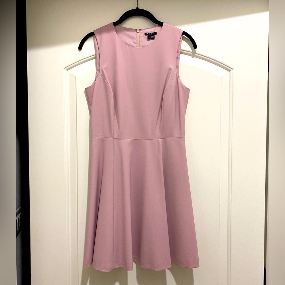 Theory Tillora Flared Skirt dress size 2 In Blush Color